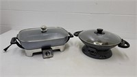 Rival electric wok and Oster electric frying pan