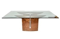 Outstanding Post Modern Copper and Chrome Dinning