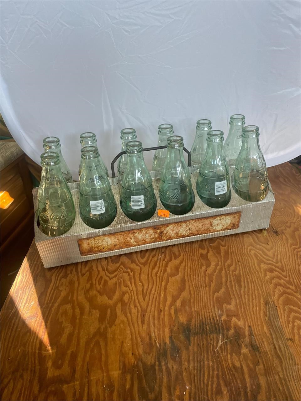 Vintage Coke Bottles in Carrier
