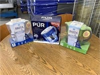 LOT OF BRITA & PUR WATER FILTRATION SYSTEMS