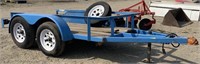 7ft double axle steel frame wood floor bumper