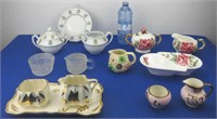 5 Cream & Sugar Sets: Sandlandware w/ Tray,