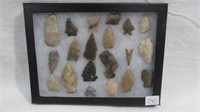 20 Framed Assorted Points and Blades