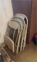 FOUR FOLDING CHAIRS