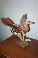 Wooden Duck Sculpture