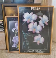 3 Framed Floral Prints