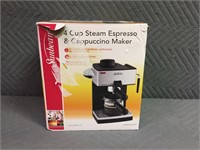 4 Cup Steam Espresso & Cappuccino Maker