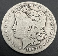 Scarce 1892-S Morgan Silver Dollar