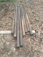 Eight pieces of drill pipe 7 to 12 ft long 1