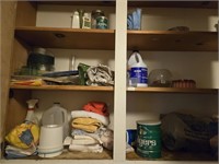 All Contents of Shelves Above Washer & Dryer