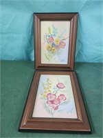 6.5x8.5 floral paintings