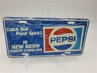 New Bern NC vintage pepsi license plate