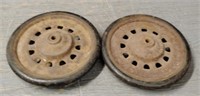 (2) Antique Toy Wheels