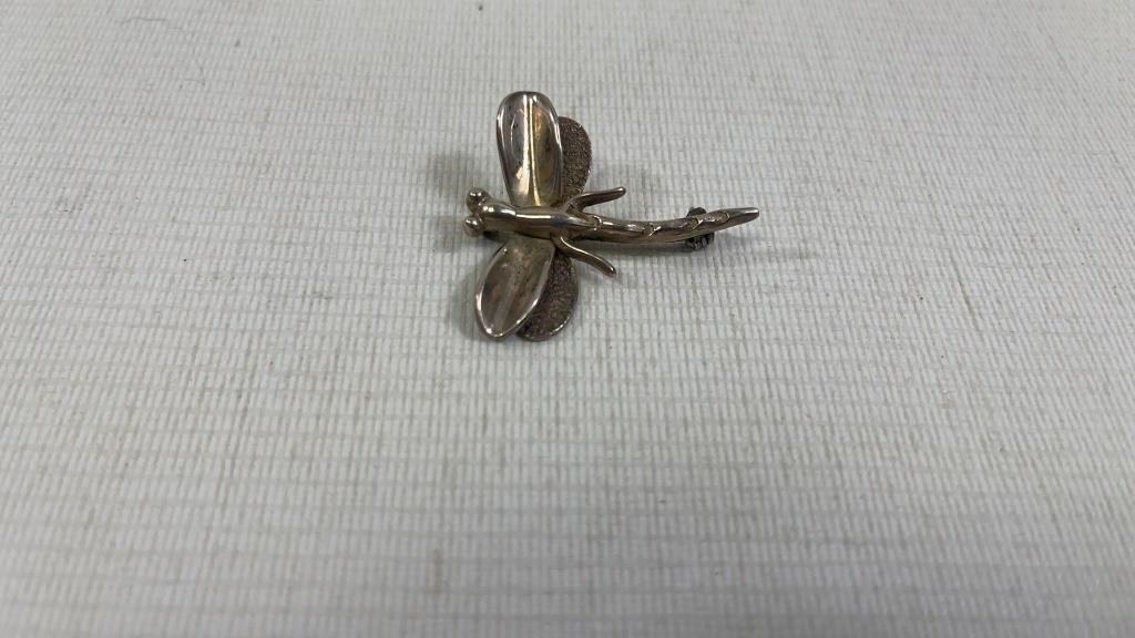Signed Mexico Sterling Butterfly Pin