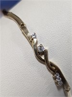 $300   Silver CZ Bracelet (~weight 6.58g)