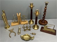 Brass & Wood Decoratives Lot Collection