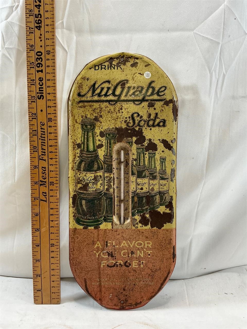 Early NuGrape Soda Thermometer