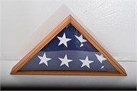 Encased U.S. Memorial Flag