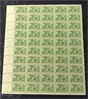 1953 HOME OF TEDDY ROOSEVELT 3 CENT STAMP SHEET