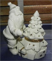 Mikasa Holiday Elegance Santa's Tree Trinket Box