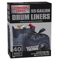 $18  Contractor 40-Pack 55-Gallon Black Trash Bags