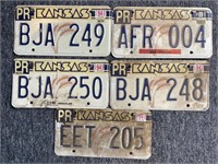 Kansas 1990s License Plates - Pratt County (block