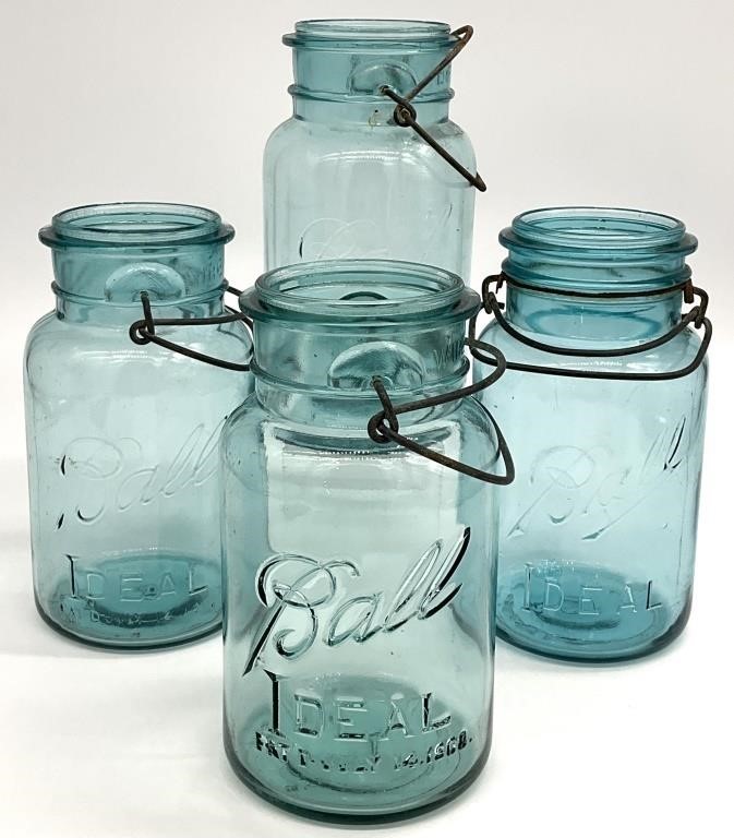 4 Antique/Vintage Ball Ideal Canning Jars