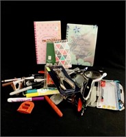 Lot of assorted office supplies including notepads