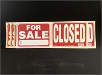 Lot of "For Sale" and "Closed" signs