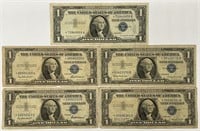 5 - US $1 Silver Certificate STAR Notes