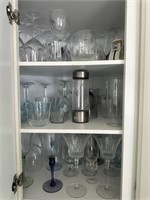 2 Cabinets of Asst Glassware, Stemware &
