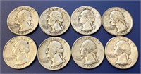 (8) Silver Quarters