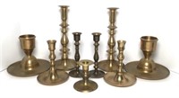 Brass Candlesticks- Lot of 9