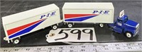 Winross Die Cast P.I.E Tractor Double Trailer