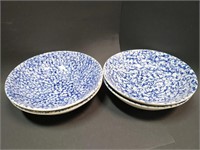 4 Bella Ceramica spongeware bowls