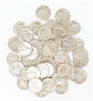 Coin 50 Very High Quality Mercury Dimes - Silver