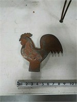 Cast rooster windmill weight