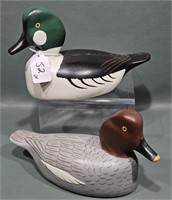 PAIR OF WILLIAM COLEMAN HALF SIZE GOLDENEYE DECOYS