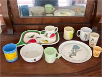 Vintage children’s plates cups
