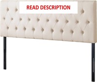 ZINUS Trina Upholstered Headboard  Queen  Taupe