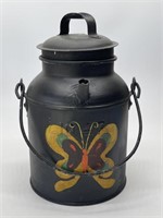 Vintage Painted Butterfly Oil Can