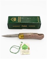 Puma Handmade Pink Stone Folding Knife