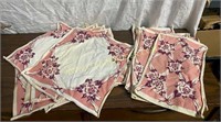 Vintage 1950s floral cotton napkins