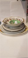 8 Pc. Assorted Plates, Bowls, Misc.