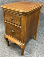 Antique 2 Drawer Mahogany Stand