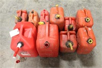 (10) PLASTIC GAS CANS