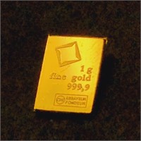 24K  1G Fine 9999 Gold Bar