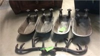 4 CAST IRON BATHTUB SOAP DISHES & ANTLER TOWEL