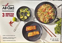 AllClad Metal Crafters 3-Pc Non-Stick Fry Pans