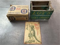 Group Lot Inc. Loys Crate, Billy Tea sign ect.